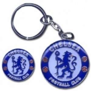  Chelsea FC Authentic EPL Keychain and Badge Set Sports 