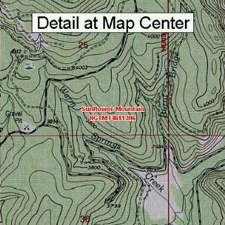 USGS Topographic Quadrangle Map   Sunflower Mountain, Montana (Folded 