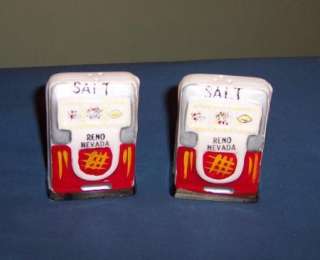 Reno Nevada Slot Machine Ceramic Salt Shakers  