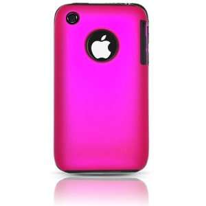  iPhone 3G S Hybrid Dual Protector Case Type2   Black/Hot Pink (Free 