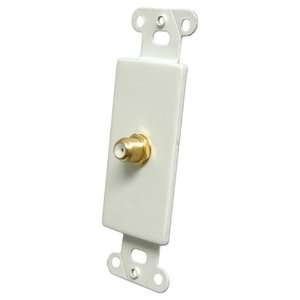  OEM Systems IW 1FGI F Connector Jack Plate (Ivory, 1 