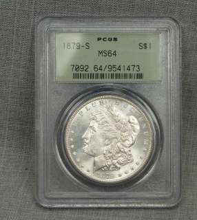 Stunning 1879 S Morgan Silver Dollar PCGS Graded MS 64  