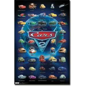  Cars 2 Characters Poster