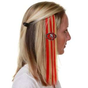   49ers Ladies Red Gold Sports Hair Extensions