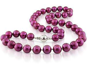 Pink pearl strand necklace