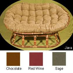 Stained Double frame Micro Suede Papasan Chair  