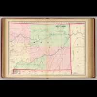 1874 antique WORLD ATLAS Asher Adams old maps color A3  