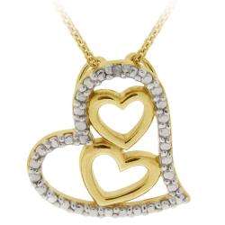   over Sterling Silver Diamond Accent Heart Necklace  