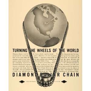   Chain Manufacturing World Globe   Original Print Ad