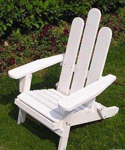 Childrens White Adirondack Lawn Chair  