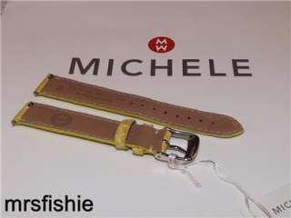 MICHELE 16mm Yellow Alligator BAND. Authentic  