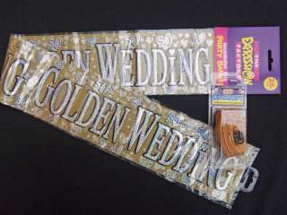50th/GOLDEN WEDDING ANNIVERSARY BANNER & BALLOONS  