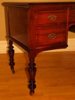 Antique Victorian Mahogany Leather Top Console Writing Table Desk NO 