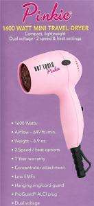 Hot Tools Pinkie 1600 Watt Mini Travel Hair Dryer 1046  