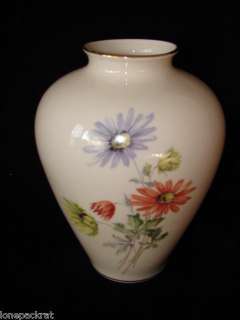Antique Bavaria Germany Porcelain Vase   Flower Design  