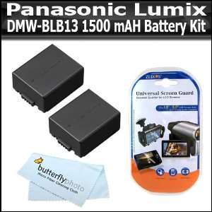  2 Pack Battery Kit For Panasonic Lumix DMC G10 DMC GF1C DMC GH1 