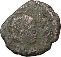 Eudoxia wife of Arcadius Authentic Ancient Rare Roman Coin Two crosses 