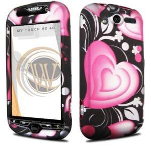  Premium   HTC My Touch HD 4G Protex 3D Lovely Heart Rubber 