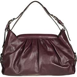 Fendi Doctor B Burgundy Leather Hobo Bag  