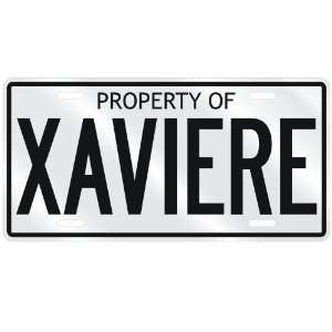  NEW  PROPERTY OF XAVIERE  LICENSE PLATE SIGN NAME