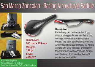   Marco Zoncolan Racing Arrowhead Saddle Seat Road Bike Bicycle Free New