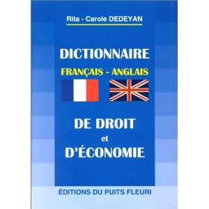  Dictionnaire Français Anglais de Droit et dÉconomie 
