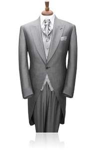 Mens Formalwear Wedding Morning Suits Tuexdo 1 Button Peak Lapel New 