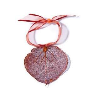  Real Aspen Lace Leaf Ornament   Copper Jewelry