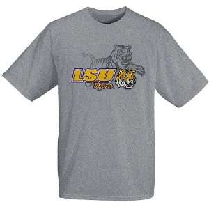 LSU Tigers Ash Mascot Backdrop T shirt 