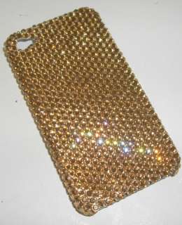 GOLD CRYSTAL 12ss BLNG CASE FOR IPHONE 4S VERIZON made with SWAROVSKI 