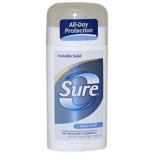 Sure Anti perspirant & Deodorant Fresh Scent   Invisible Solid (5 Pack 