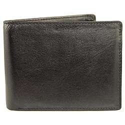 Castello Mens Black Wallet with Two ID Holders  