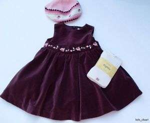 Gymboree Classic Holiday Dress Hat Tights 6 12 M NWT  