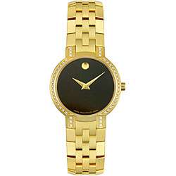 Movado Faceto Womens 18k Goldplated Watch  