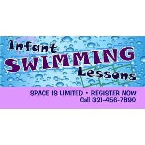    3x6 Vinyl Banner   Swimming Lessons Infants 