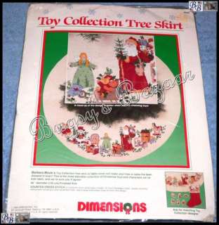   TOY COLLECTION TREE SKIRT Christmas Counted Cross Stitch Kit   B. Moc