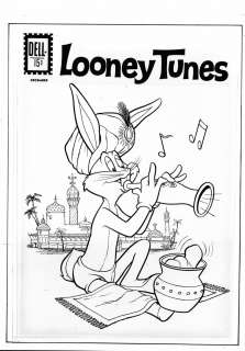 LOONEY TUNES #242, Bugs Bunny, scarce Dell cover art  