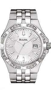 New Bulova Mens Diamond Watch 96E106  