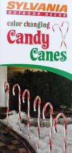   Sylvania Color Changing Candy Canes 29in.Tall   Red & Green Lights New