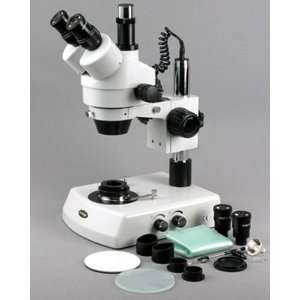  3.5X 45X Jewelry Gem Stereo Microscope + Dual Halogen 