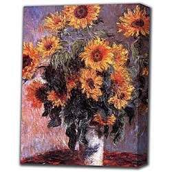 Sunflower in White Vase Giclee Print Canvas Art  