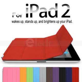 Red Smart Cover Slim Magnetic PU Leather Case Wake/ Sleep Stand for 