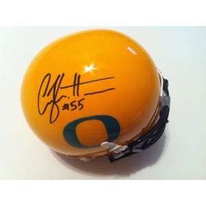  Casey Matthews Autographed Mini Helmet Ducks   Autographed 