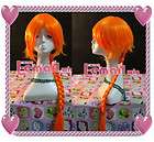 70cm Kamuyi Gintama orange styled with pigtail COSPLAY Party wig RW32