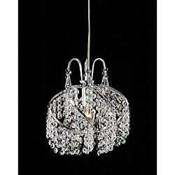 Chrome and Crystal Mini Chandelier  