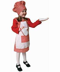 Girls Red Chef Dress up Set (Size 2 18)  