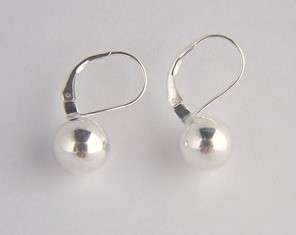   Large 10mm Ball Lever Back Continental Wire Earrings Boxed N  