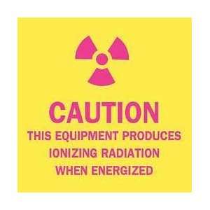 Caution Radiation Sign,2 1/4 X 2 1/4in   BRADY  Industrial 