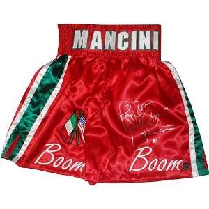 Ray Boom Boom Mancini Autographed Boxing Trunks   Model MANCTRS000000 