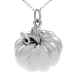 Sterling Silver Pumpkin Necklace  
